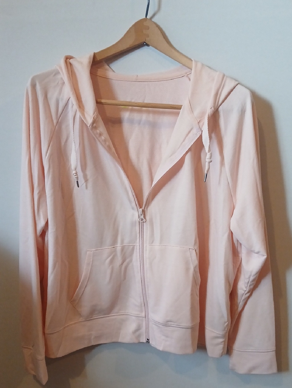 Xersion Light Pink Zip Hoodie - Women's L Casual Zip-Up Lt Wt Jacket